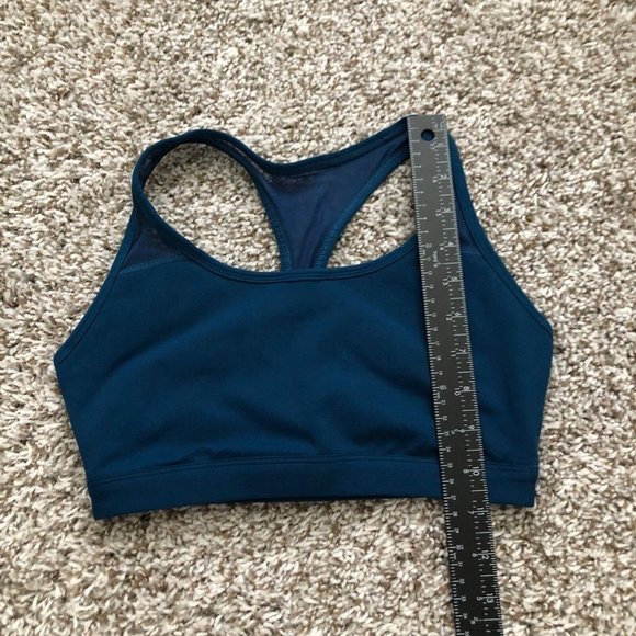 Fabletics Solid Navy Sports Work Out Bra Racerback Mesh Panel Size XS - Picture 8 of 8
